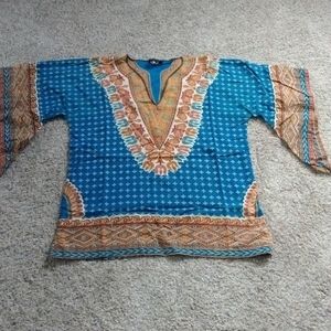 African Dashiki shirt 1970's  unisex size M